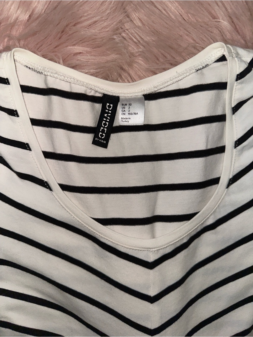 Divided White & Black Striped V-Neck Skater Dress - Picture 2 of 6